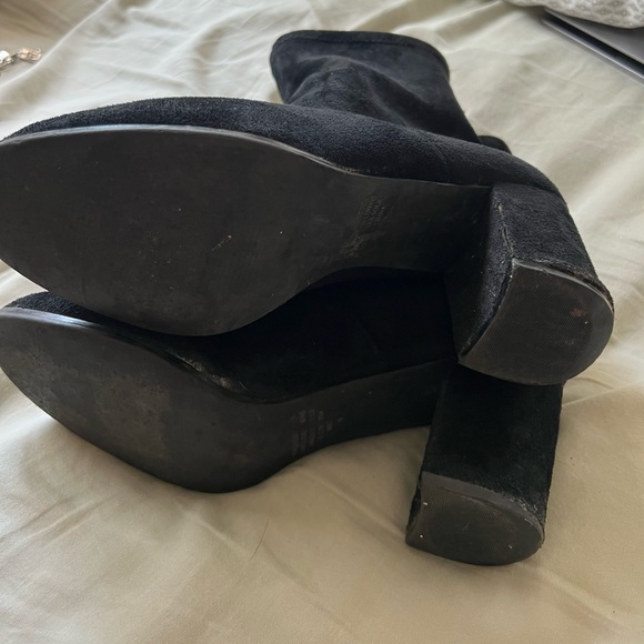 Princess Polly Black Suede Heeled Boots - Picture 5 of 6